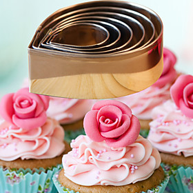 6pcs Sugar Cake Tools Rose Petals Roses Peony Cookies Mold