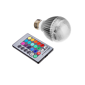 9W E26/E27 LED Globe Bulbs Integrate LED 500 lm RGB Remote-Controlled AC 85-265 V 9W E26/E27 LED Globe Bulbs Integrate LED 500 lm RGB Remote-Controlled AC 85-265 V