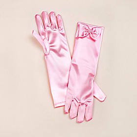 Opera Length Fingertips Glove Satin Flower Girl Gloves Spring Summer Fall Winter Bow Opera Length Fingertips Glove Satin Flower Girl Gloves Spring Summer Fall Winter Bow