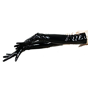 Gloves Ninja Zentai Cosplay Costumes Black Solid Gloves Pvc Unisex Halloween