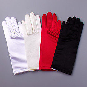 Wrist Length Fingertips Glove Satin Elastic Satin Bridal Gloves Party/ Evening Gloves Spring Summer Fall Winter Wrist Length Fingertips Glove Satin Elastic Satin Bridal Gloves Party/ Evening Gloves Spring Summer Fall Winter