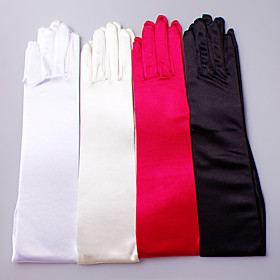 Opera Length Fingertips Glove Satin Elastic Satin Bridal Gloves Party/ Evening Gloves Spring Summer Fall Winter Opera Length Fingertips Glove Satin Elastic Satin Bridal Gloves Party/ Evening Gloves Spring Summer Fall Winter