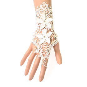 White Wrist Length Fingerless Glove Lace Bridal Gloves / Party/ Evening Gloves(1pc) White Wrist Length Fingerless Glove Lace Bridal Gloves / Party/ Evening Gloves(1pc)
