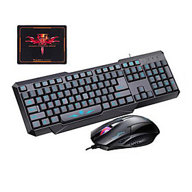 universellen Einsatz usb verkabelt Gaming-Tastatur-Maus und Pad fur PC-Laptop 3 Stucke ein Satz universellen Einsatz usb verkabelt Gaming-Tastatur-Maus und Pad fur PC-Laptop 3 Stucke ein Satz