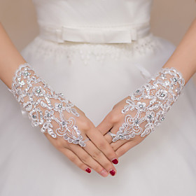 Wrist Length Fingerless Glove Lace / Polyester Bridal Gloves / Party/ Evening Gloves Wrist Length Fingerless Glove Lace / Polyester Bridal Gloves / Party/ Evening Gloves