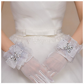 Wrist Length Fingertips Glove Tulle Bridal Gloves / Party/ Evening Gloves Spring / Summer / Wrist Length Fingertips Glove Tulle Bridal Gloves / Party/ Evening Gloves Spring / Summer /