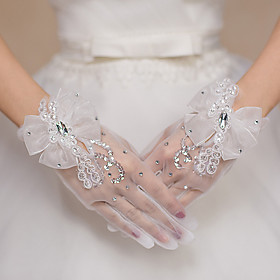 Wrist Length Fingertips Glove Lace / Polyester / Tulle Bridal Gloves / Party/ Evening Gloves Wrist Length Fingertips Glove Lace / Polyester / Tulle Bridal Gloves / Party/ Evening Gloves