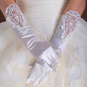Elbow Length Half Finger / Fingertips Glove Elastic Satin Bridal Gloves / Party/ Evening Gloves Spring / Summer / Elbow Length Half Finger / Fingertips Glove Elastic Satin Bridal Gloves / Party/ Evening Gloves Spring / Summer /