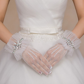 Wrist Length Fingertips Glove Lace / Polyester / Tulle Bridal Gloves / Party/ Evening Gloves Wrist Length Fingertips Glove Lace / Polyester / Tulle Bridal Gloves / Party/ Evening Gloves