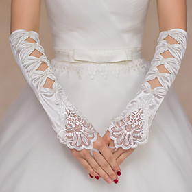 Elbow Length Fingerless Glove Nylon Bridal Gloves Spring Appliques Elbow Length Fingerless Glove Nylon Bridal Gloves Spring Appliques