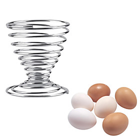 1pcs Stainless Steel Spring Wire Tray Boiled Egg Cups Holder Stand Storage Eggs Tools