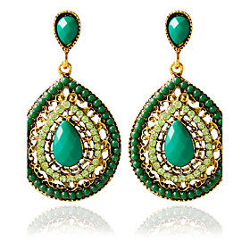 1pair/greenstud Earrings Forwomen Elegant Classical Feminine Style
