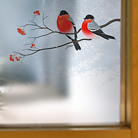 Window Film Window Decals Style A Bird On A Branch Matte Pvc Window Film - (60 X 58)cm