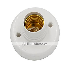 E27 Connector LED Light Bulbs Holder Base - White High Quality E27 Connector LED Light Bulbs Holder Base - White High Quality