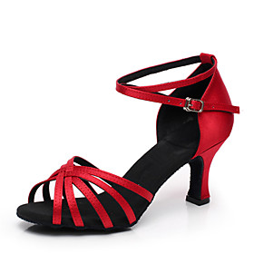 Customized Fashion Women's Satin Upper Latin Dance Shoes(More Colors) Customized Fashion Women's Satin Upper Latin Dance Shoes(More Colors)