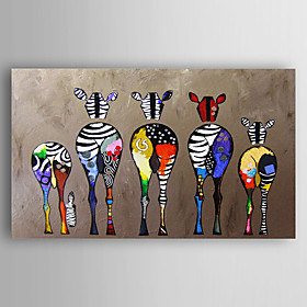 Oil Painting Abstract Zebras Hand Painted Canvas Painting With Stretched Framed Ready To Hang