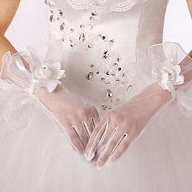 Wrist Length Fingertips Glove Lace Bridal Gloves Spring Summer Fall Winter Embroidery Wrist Length Fingertips Glove Lace Bridal Gloves Spring Summer Fall Winter Embroidery