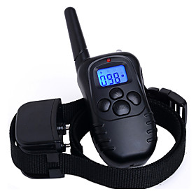 Dog Bark Collar / Dog Training Collars Anti Bark Rechargeable 300m Remote Control Shock/vibration Waterproof Solid Black