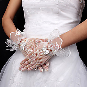 Wrist Length Fingertips Glove Net Bridal Gloves Spring Summer Fall Winter lace Wrist Length Fingertips Glove Net Bridal Gloves Spring Summer Fall Winter lace