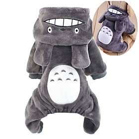 Cat Dog Costume Hoodie Jumpsuit Dog Clothes Cute Cosplay Cartoon Gray Rose Brown Costume For Pets