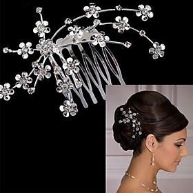 Bride's Plum Blossom Wedding Hair Accessories Tiaras Hair Combs 1 Pieces