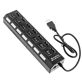 7 Ports High Speed USB Hub On/Off Switch Hub USB Splitter For PC Laptop Computer 7 Ports High Speed USB Hub On/Off Switch Hub USB Splitter For PC Laptop Computer