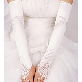 Elastic Satin Elbow Length Wedding/Party Glove Elastic Satin Elbow Length Wedding/Party Glove