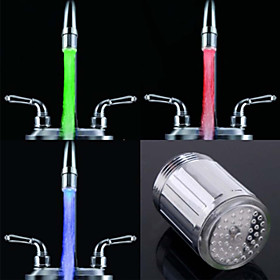 Rc-f902 Stylish Water Stream Colorful Luminous Led Light Faucet Light (plastic, Chrome Finish)
