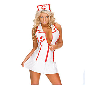 Nurse Career Costumes Cosplay Costumes Party Costume Female Christmas Halloween New Year Festival / Holiday Halloween Costumes White