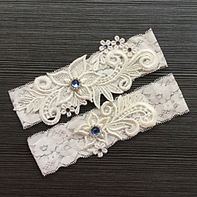 Lace Wedding Garter With Rhinestone Lace Wedding Accessoriesclassic Elegant Style