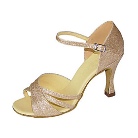 Customizable Women's Ballroom Dance Shoes Sparkling Glitter Latin Jazz Swing Shoes Salsa Sandals Heels Customized HeelPractice Customizable Women's Ballroom Dance Shoes Sparkling Glitter Latin Jazz Swing Shoes Salsa Sandals Heels Customized HeelPractice