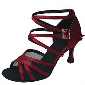 Customizable Women's Dance Shoes Satin Leatherette Latin Jazz Swing Shoes Salsa Sandals Heels Customized HeelPractice Customizable Women's Dance Shoes Satin Leatherette Latin Jazz Swing Shoes Salsa Sandals Heels Customized HeelPractice