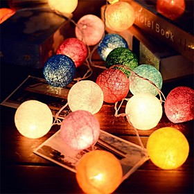 2.5m 20leds Rattan Ball String Fairy Lights Wedding Decoration Party Hot Use Colorful Fairy Light Garden Decoration