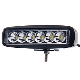 6 Inch 18w Led Work Light Bar Lamp For Driving Truck Trailer Motorcycle Suv Atv Offroad Car 12-24v Spotlight