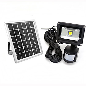 10w Led Motion Sensor Floodlight Ip65 Cool/warm Color Outdoor Solar Floodlight Pir Waterproof Led Reflector Solar Pannel