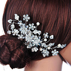 Bride's Plum Blossom Wedding Hair Accessories Tiaras Hair Combs 1 Pieces
