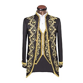 Prince Cosplay Costume Masquerade Jacket Male Christmas Halloween Carnival New Year Festival / Holiday Halloween Costumes Black Solid