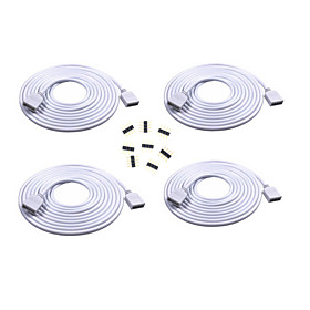 4PCS 2M Long Extension Cable Connect Female Plug For RGB 3528 5050 Strip With 8pcs 4pin Connectors Male 4PCS 2M Long Extension Cable Connect Female Plug For RGB 3528 5050 Strip With 8pcs 4pin Connectors Male