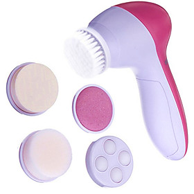 5in1 Multi-functional Cuticle Remover Facial Pore Cleanerfacial Massager With 5 Head(powered By 2 Aa Battery)