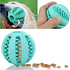 Cat Toy Dog Toy Pet Toys Ball Chew Toy Interactive Toothbrushes Easy Install Elastic Food Dispenser Fun Football Durable Rubber For Pets