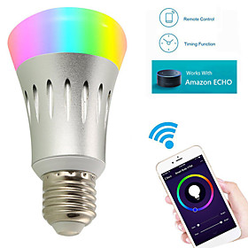 Ywxlight 7w E27/b22 Wifi Smart Led Light Bulb Color Changing Works With Amazon Alexa\echo
