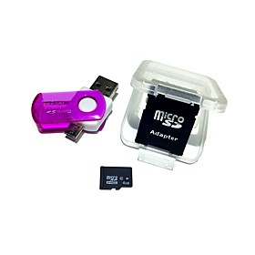4gb Microsdhc Tf Memory Card With 2 In 1 Usb Otg Card Reader Micro Usb Otg