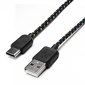 1m 3ft Strong Fabric Braided Usb-c Usb 3.1 Type C Sync Data Charger Cable For Macbook/nexus 6p/5x Oneplus 2/xiaomi 4s/letv