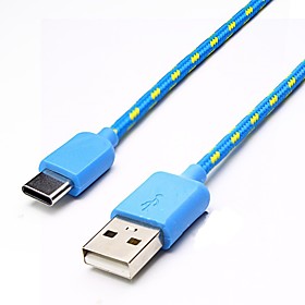 2m 6.5ft Strong Fabric Braided Usb-c Usb 3.1 Type C Sync Data Charger Cable For Macbook/nexus 6p/5x Oneplus 2/xiaomi 4s/letv