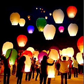 10pcs/set Multi Color High Quality Chinese Lantern Fire Sky Fly Candle Lamp For Birthday Wedding Party Lantern Wish Lamp Sky Lanterns