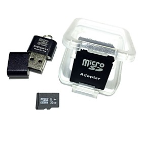 32gb Microsdhc Tf Memory Card With Usb Card Reader And Sdhc Sd Adapter