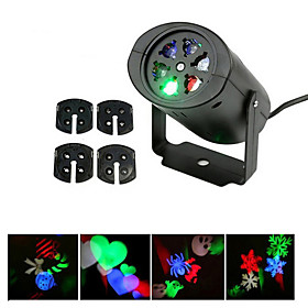 Ywxlight Eu Us Plug No-waterproof 4 Patterns Snowflake Led Projector Light For Home Garden Landscape