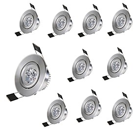 10pcs Mini 3w Led Ceiling Light Downlight 300lm Warm/cool White Spotlight Lamp Recessed Lighting Fixture With Led Driver Ac85-265v