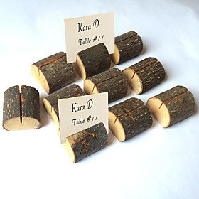 Wooden Ornaments Clips Placecard Holders Wedding Reception Chic Modern