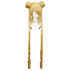 Cosplay Wigs Sailor Moon Sailor Moon Golden Long Anime Cosplay Wigs 100 Cm Heat Resistant Fiber Female